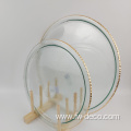 12.5 inch round Gold Rim Glass Charger Plates